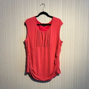 Plus size Alfani ruched pink top